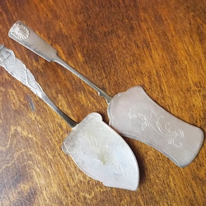 Vintage alpacca silver cake server / Vintage cake server / Alpacca silver cake server / Ornate cake server / Vintage pie server