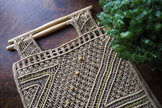 Vintage macrame bag | Macrame bag | Macrame woven… - image 9