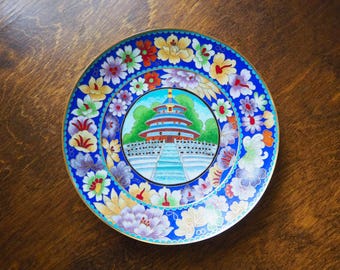 ヴィンテージ七宝焼き小物入れ皿 中国七宝焼き皿 ヴィンテージアジアン