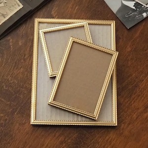 Set of three vintage photo frames | Vintage picture frames | Matching vintage frames | Vintage gold tone frame set | Vintage frame set