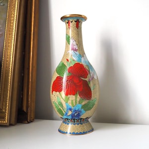 Vintage Cloisonné vase | Large Cloisonné vase | Vintage vase | Cloisonné vase | Enamelled vase |