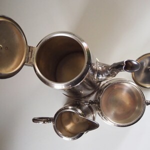 Vintage versilbertes WMF Kaffeegedeck Antikes WMF Kaffee/Tee Set WMF Teekannen-Set versilbert Gefertigt in Deutschland Bild 7