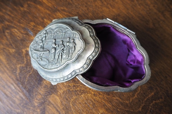 Vintage Silver Plated Jewelry Box | Made in Japan | Vintage