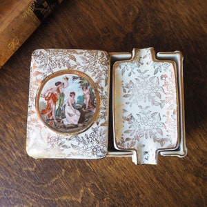 Scatola di sigarette vintage / set di posacenere vintage / scatola di sigarette e posacenere Empire England / scatola di sigarette a tre muse