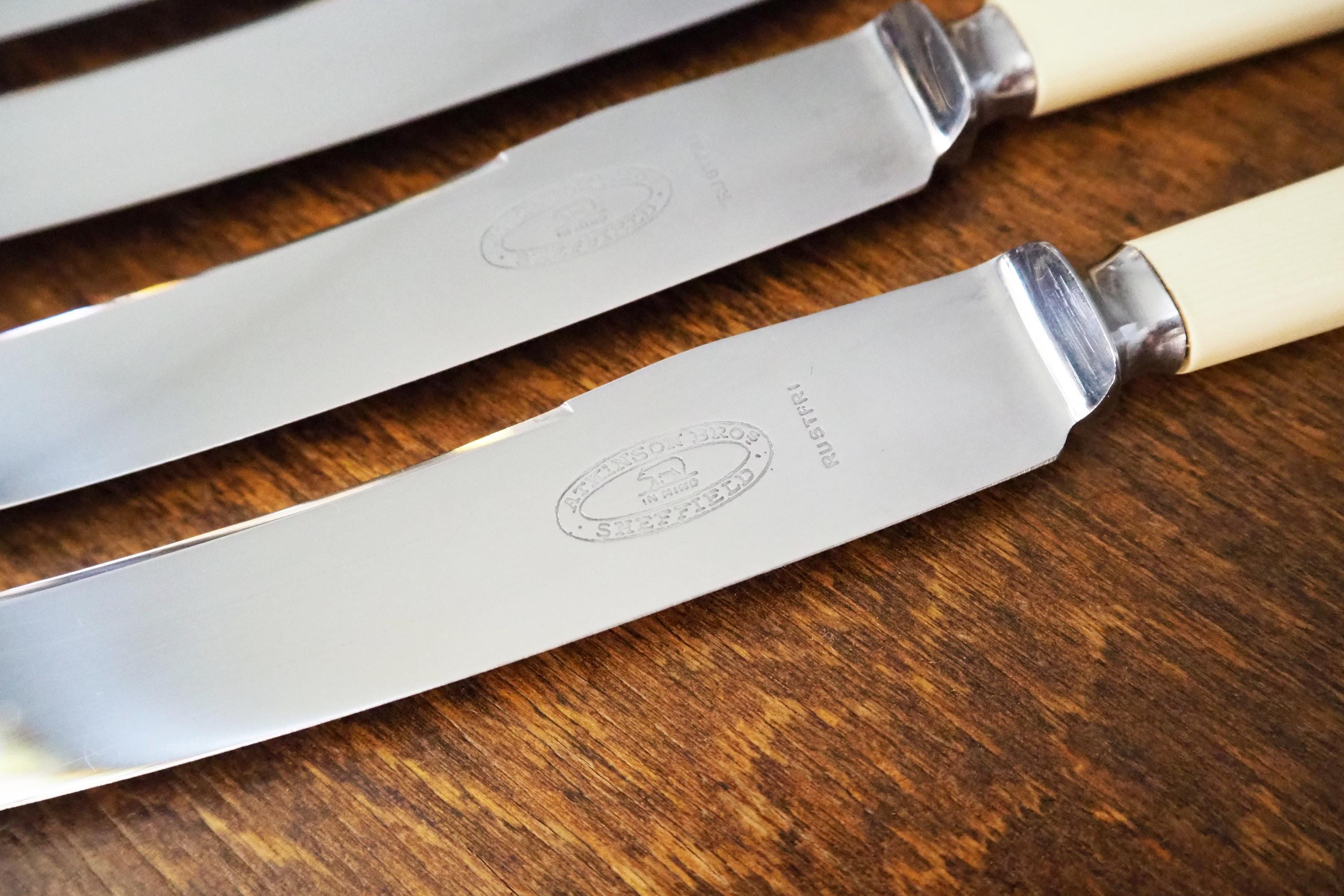 Set of Six Vintage Knives | Sheffield Knives | Vintage Stainless
