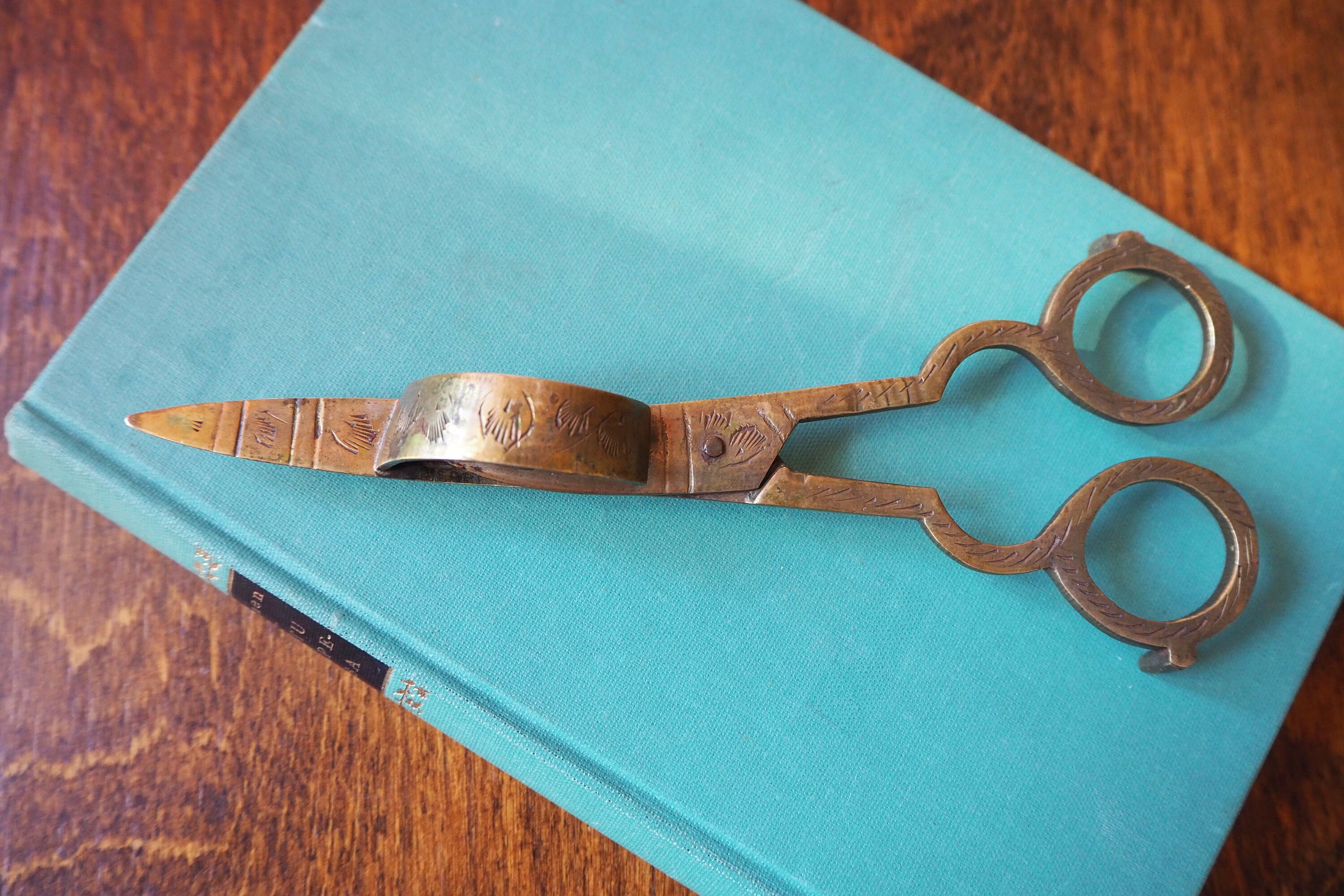 Vintage Brass Wick Cutter Brass Candlewick Scissors Brass Etsy