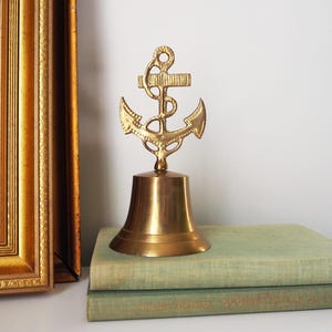 Vintage brass hand bell | Anchor hand bell | Vintage hand bell | Brass table bell | Vintage table bell | Vintage brass bell