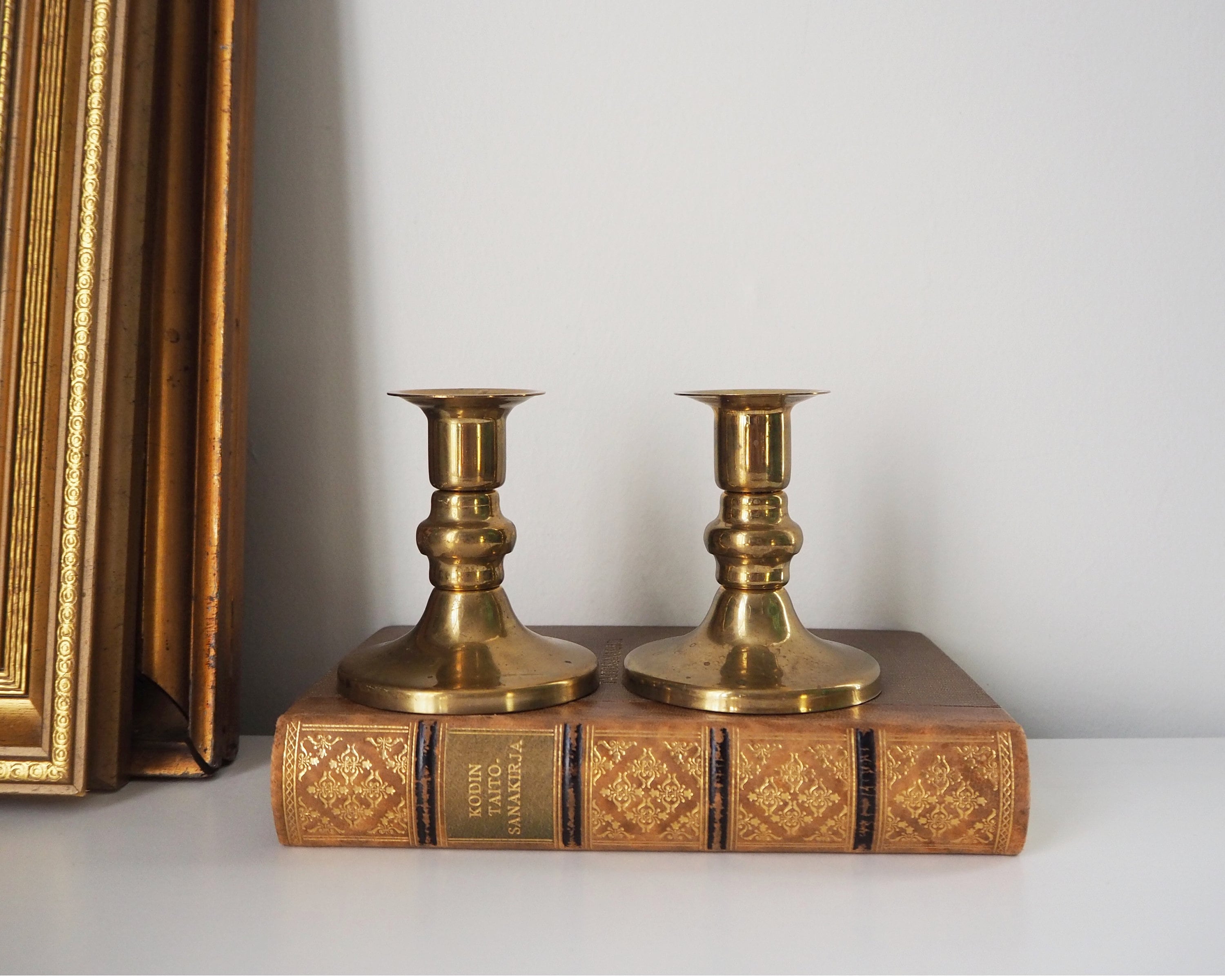 Victorian Brass Candlesticks, Candle Holders, Brass Beehive Style  Candlesticks -  Canada