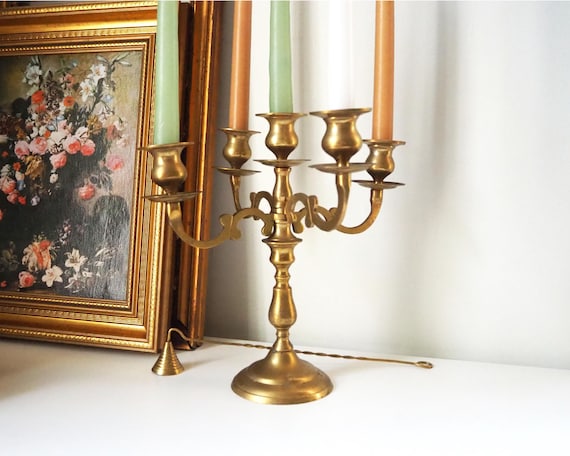 Five Arm Brass Candelabra