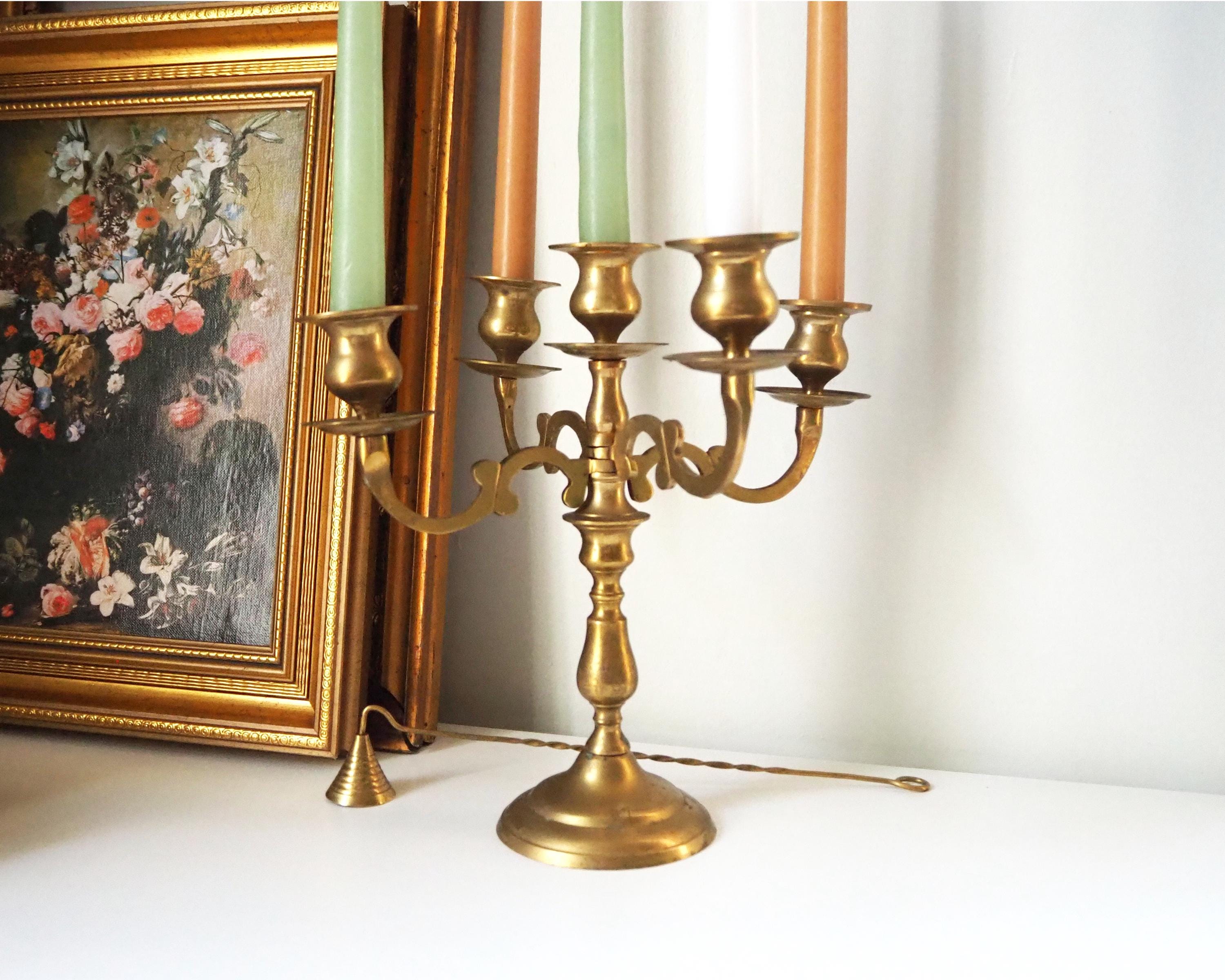 Candelabro In Miniatura 5 Bracci In Ottone Per Casa Delle Bambole, Scala 1:12, Handley IM66110