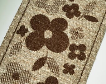 Vintage wall hanging | Floral wall tapestry | Retro wall hanging | Scandinavian wall hanging | Brown and beige wall hanging