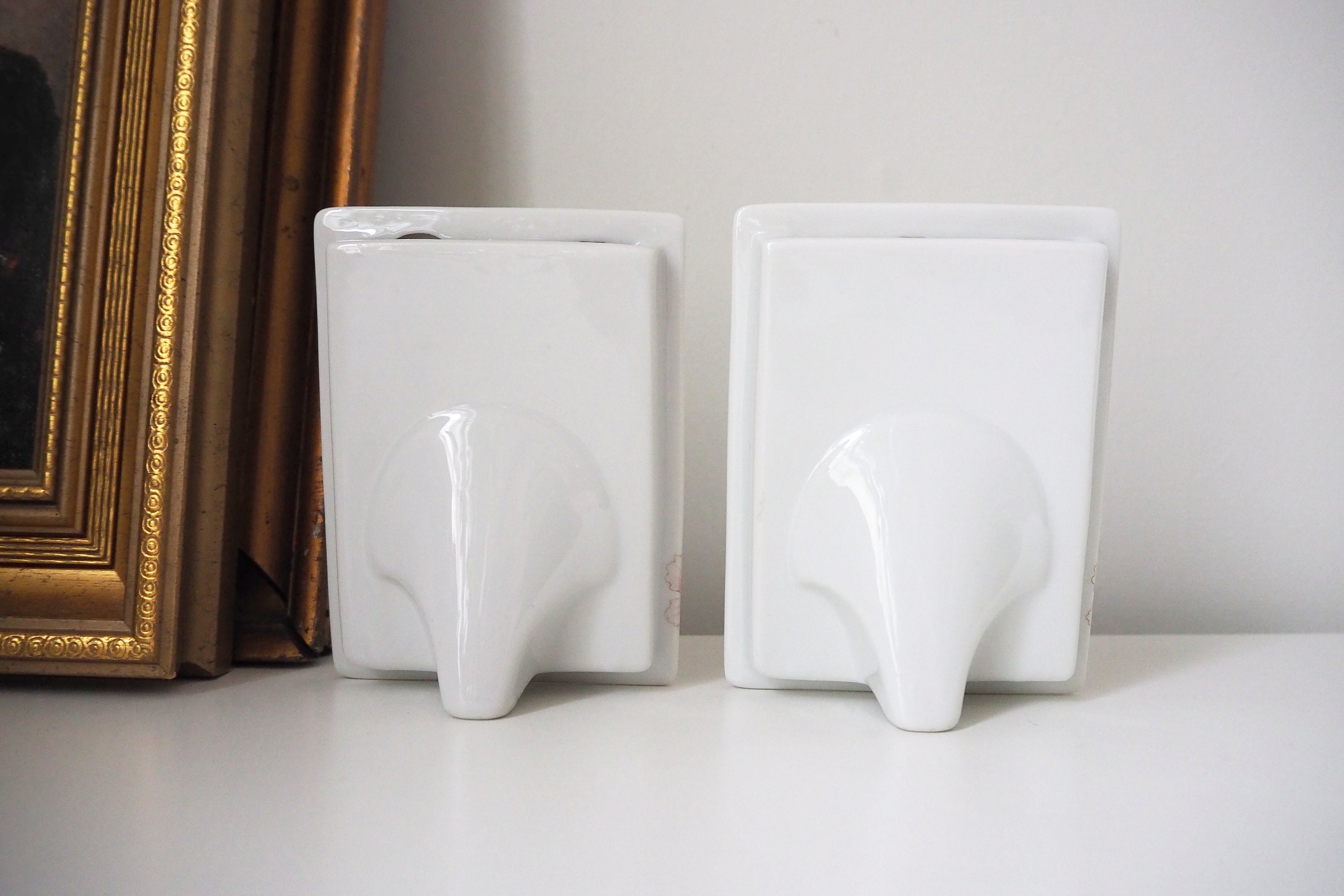 Set of Two Vintage Ceramic Photo Frames | Ceramic Photo Frames