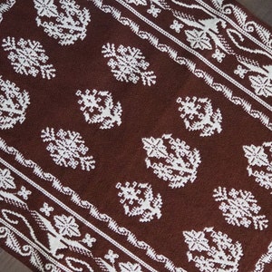 Vintage wall hanging | Large brown and white wall hanging | Scandinavian wall hanging | Vintage wall tapestry | Handmade wall tapestry