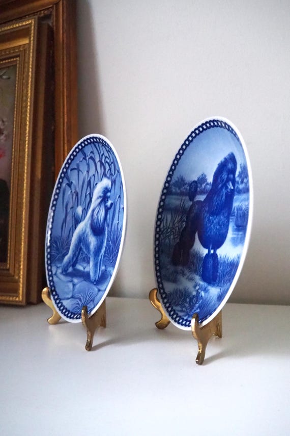 Vintage Tove Svendsen Plates | Vintage Poodle Wall Plates