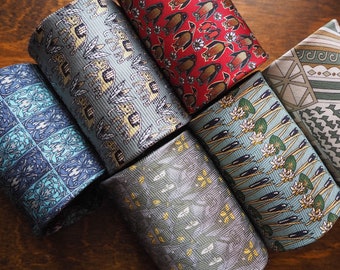 Vintage silk tie | Vintage Marja Kurki tie | Marja Kurki silk tie | Patterned silk tie | Colorful silk tie | Wide silk tie