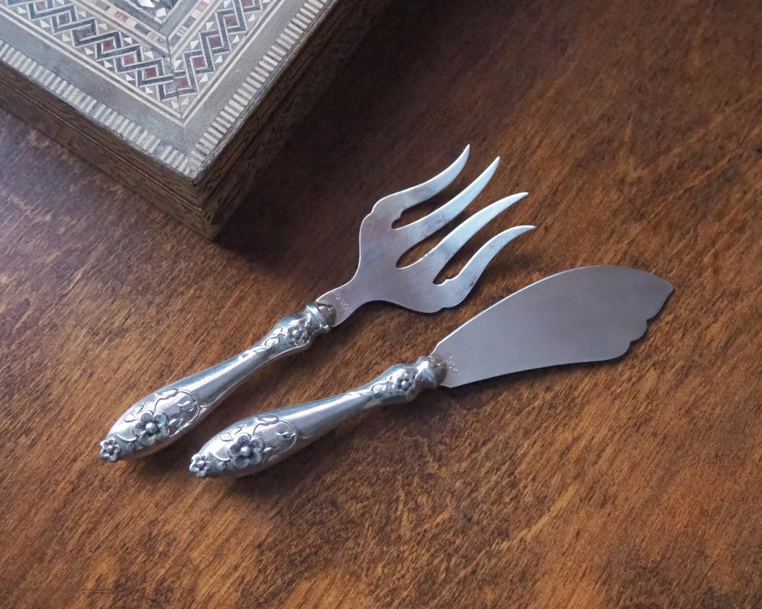 Vintage Serving Utensils | Small Alpacca Silver Serving Utensils ...