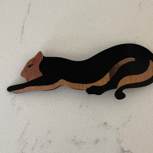 Lea Stein signed panther brooch