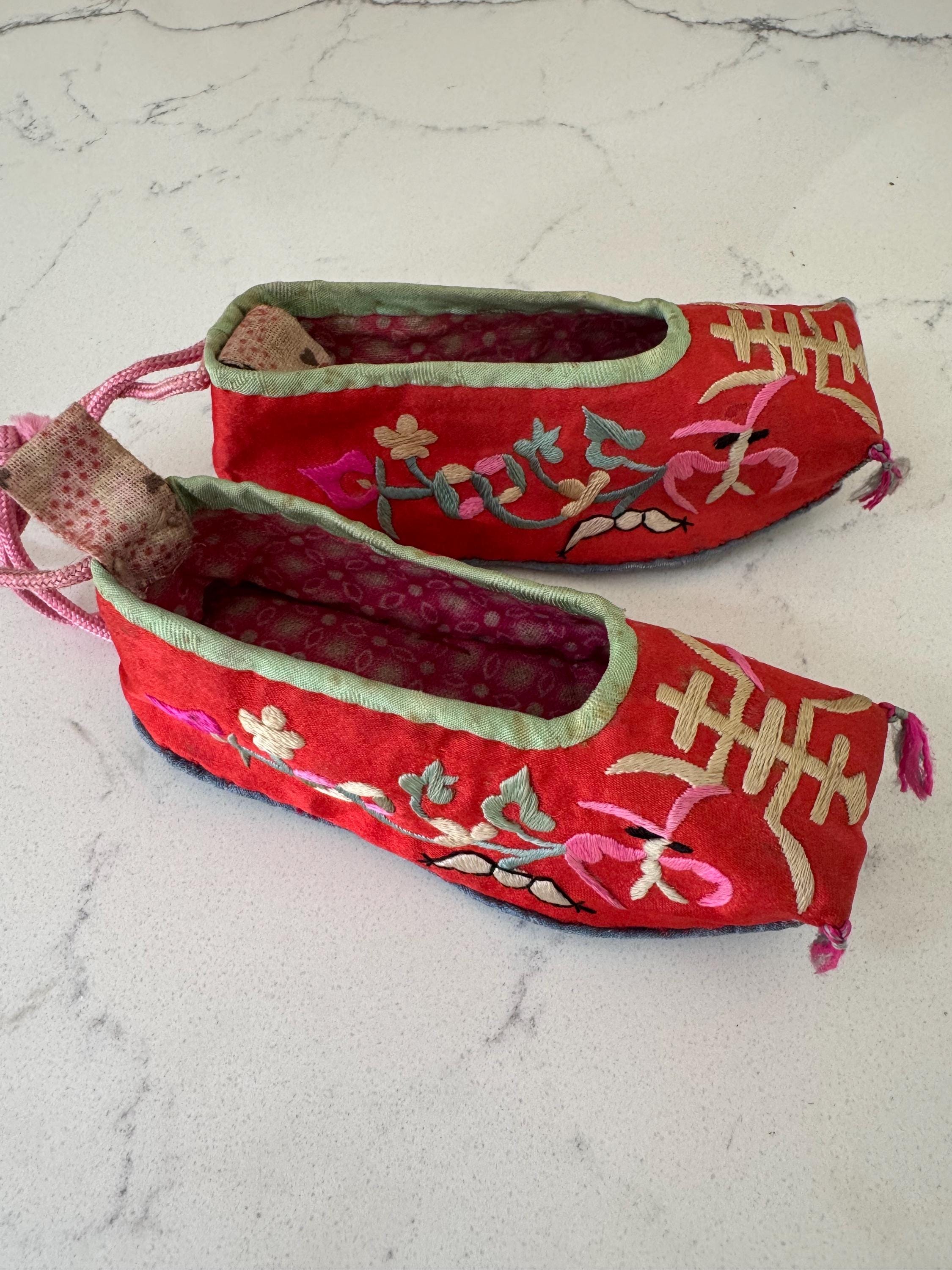 ★中国少数民族 手刺繍 ベビーブーツ アンティーク★ Antique Chinese Baby Shoes - Etsy