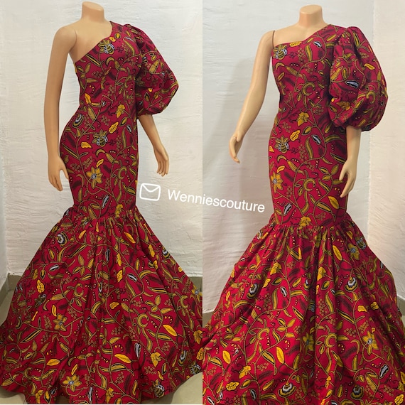Buy African Women Wear , Long Mermaid Prom Dresses , Long Ankara Dresses,  Mermaid Gown African Print Wedding Dress , African Women Clothing, Online  in India 