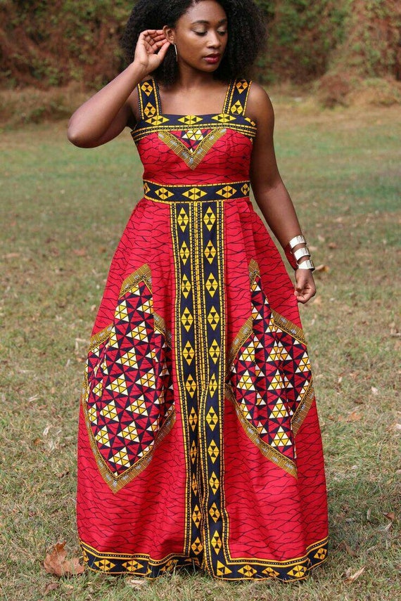 African print dress Ankara gown african women clothing | Etsy