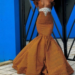 Ankara mermaid  dress , African print dress , Ankara print , Women&#39;s fashion,  African clothing