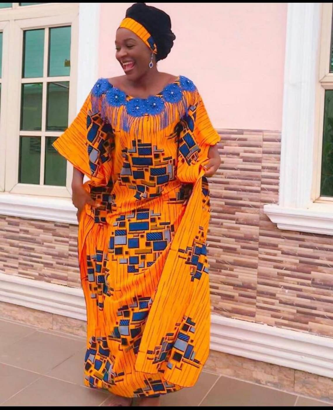 Ankara Boubou Gown Long Dress African Women Clothing Etsy 