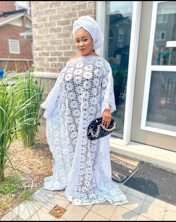 White lace cheap kaftan