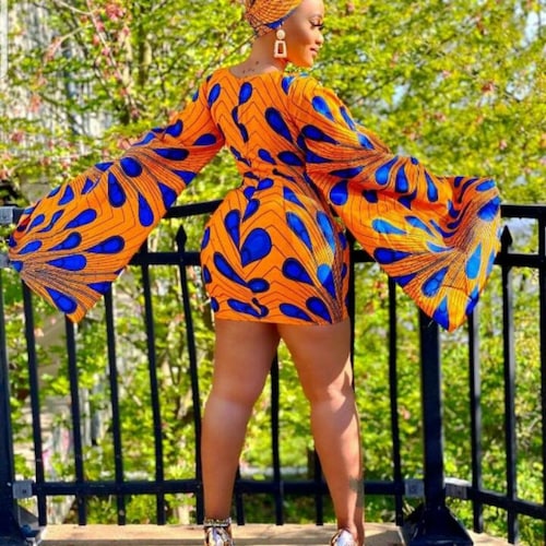 short ankara wrap dress Sakkas Vale Womens African Ankara Sleeveless Short Cocktail Wrap Dress