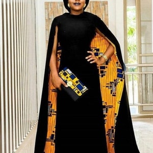 Black Cape Dress Etsy UK