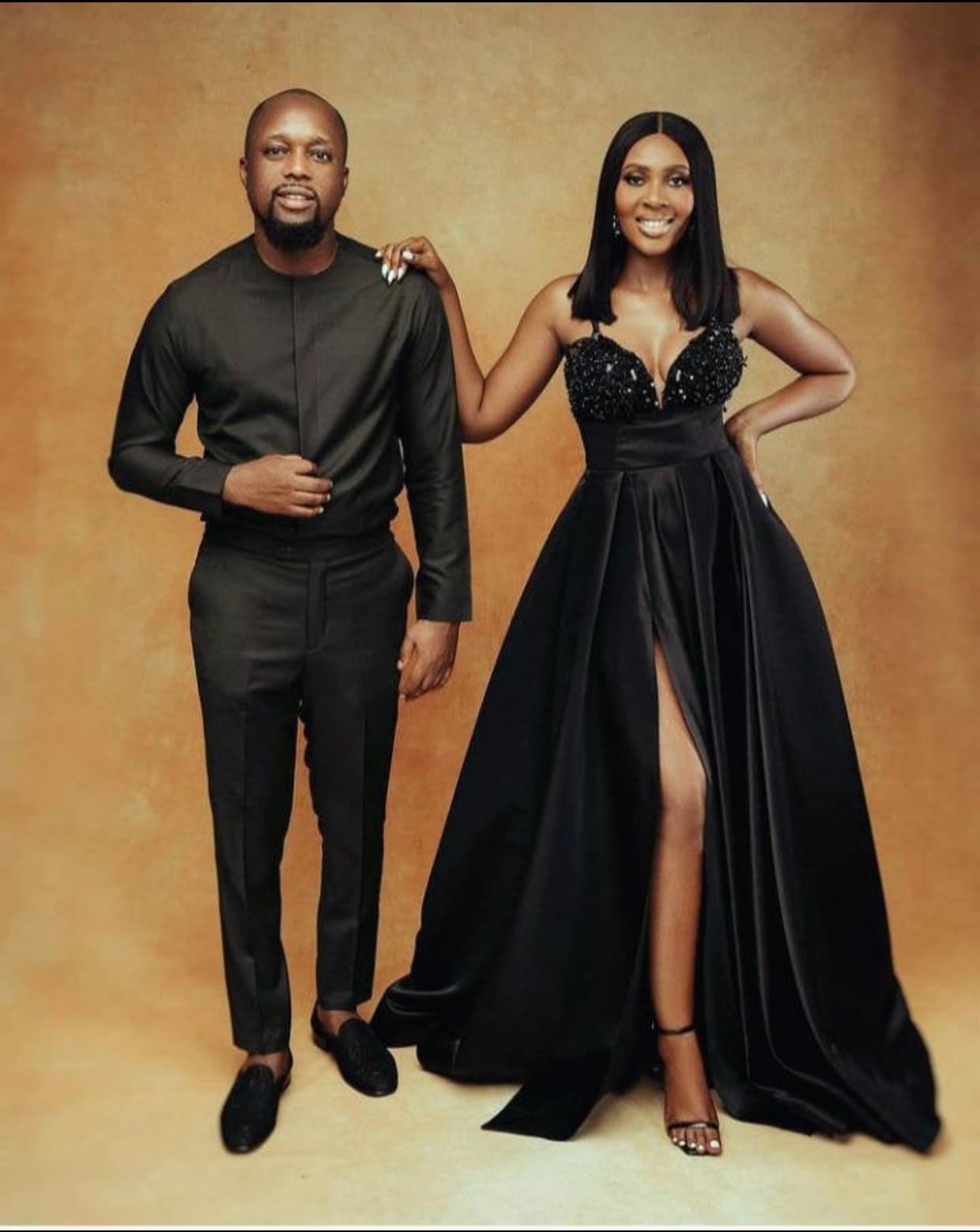 black prom dress couple