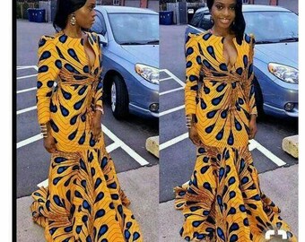 African long dress , African fashion dress for women, African women clothing, Ankara dresses for women, women fashion, Ankara wax