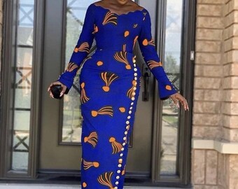 Ankara Pencil Gown - Etsy Sweden