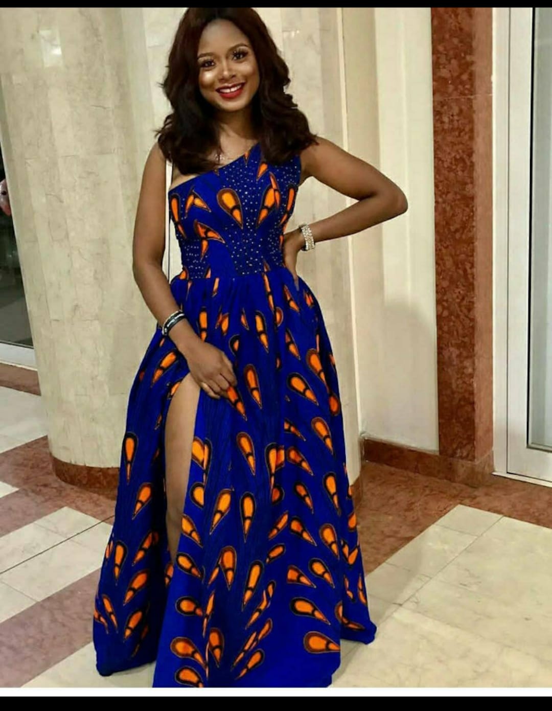 Ankara Dresses Long Slit Dress African Women Wear Ankara Dress for Women Women Fashion African Print Dress Women Clothing Party Etsy Canada