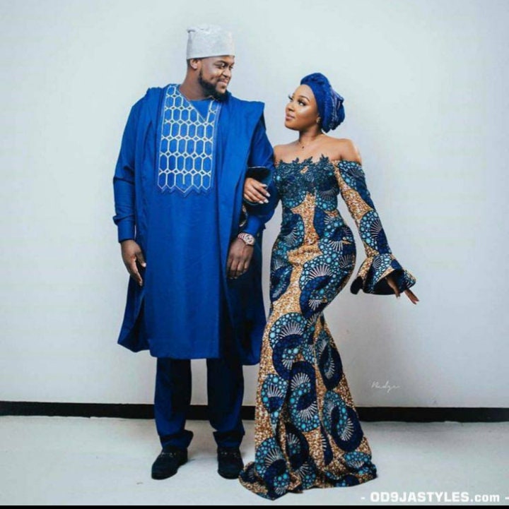 African Wedding Outfit Matching Couples Outfitbridal Dress Etsy