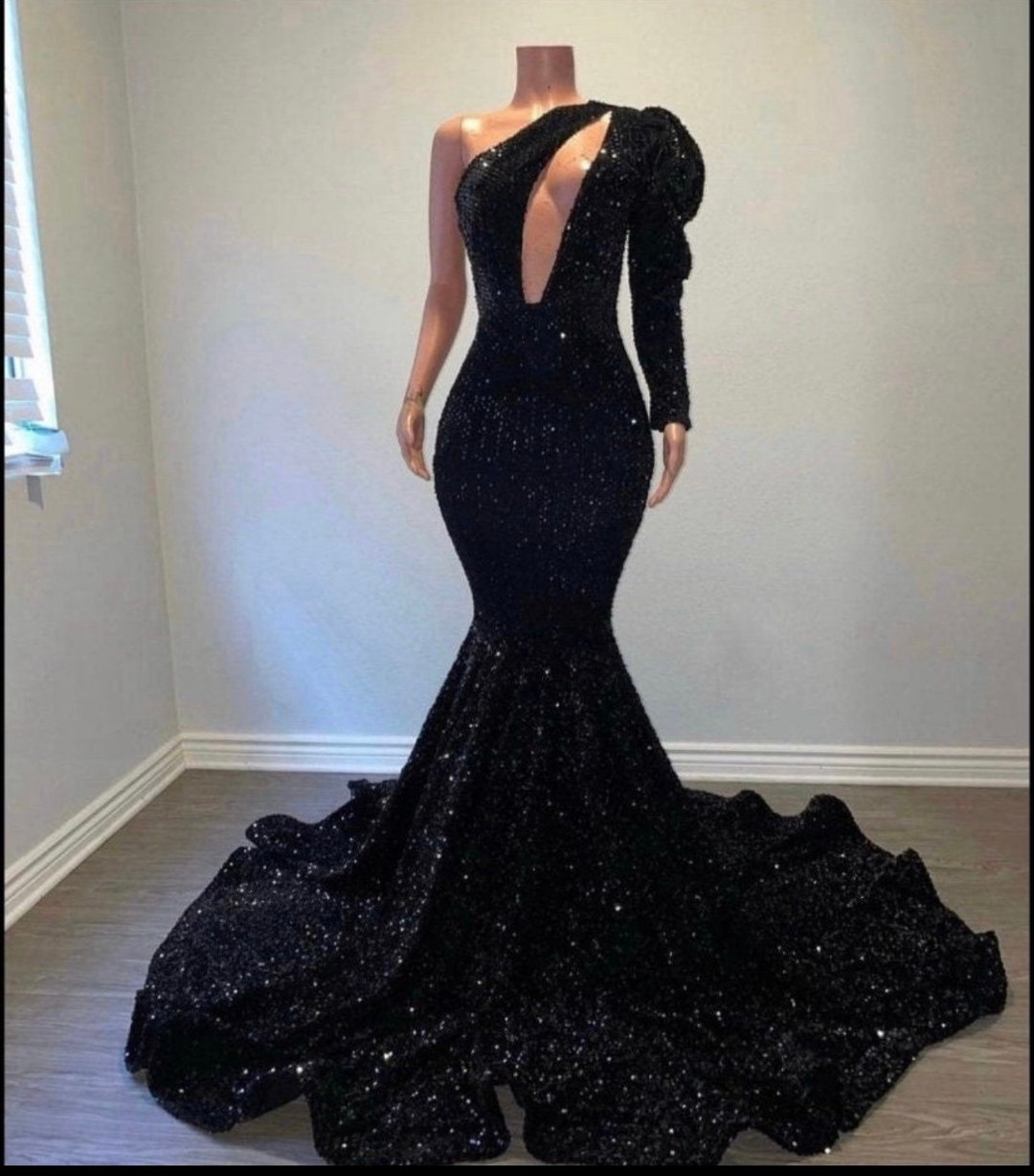 Long Black Mermaid Prom Dress 2022 Women Prom Dressesblack - Etsy