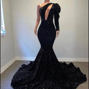 Long Black Mermaid Prom Dress 2022 Women Prom Dressesblack - Etsy