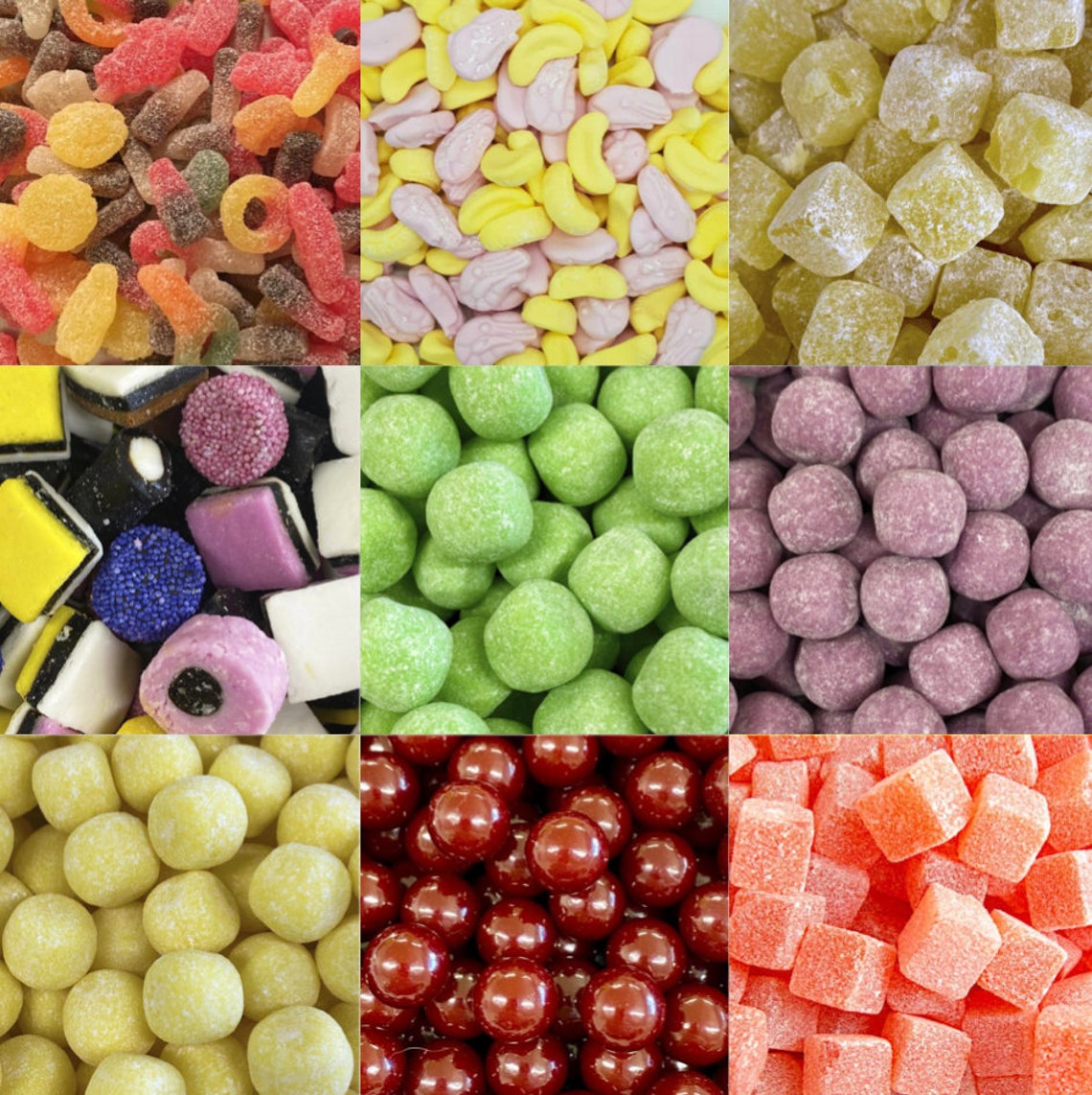 Pick n Mix Sweets 300g 500g 1kg Choose Your Own Sweets Etsy