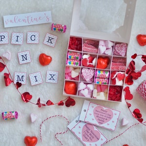 Valentine's - Pick n Mix Sweet Box - Personalised - Valentine's Day - Valentine's Day Gifts - Retro Sweets - Traditional Sweets - Gift