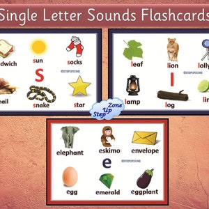 Beginning Sounds Flashcards , Phonics Letter sounds