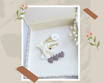 Nœuds bébé/ Set nœuds mariage/ Nœud cérémonie/ Hair bow/ Cadeaux fille/ Nœud baptême