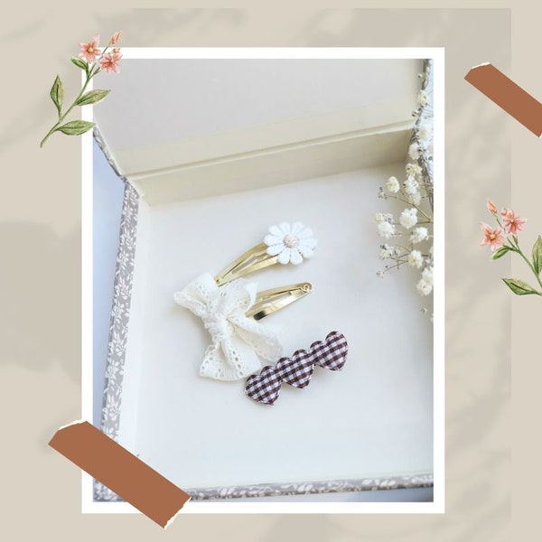 Nœuds bébé/ Set nœuds mariage/ Nœud cérémonie/ Hair bow/ Cadeaux fille/ Nœud baptême