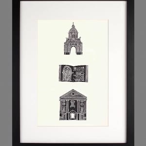 Trinity College - Dublin landmark Prints