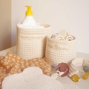 personalisierter Aufbewahrungskorb - Babywindelkorb, Feuchttücherkörbe, anpassbarer Windelschrank | Atelier Solelh
