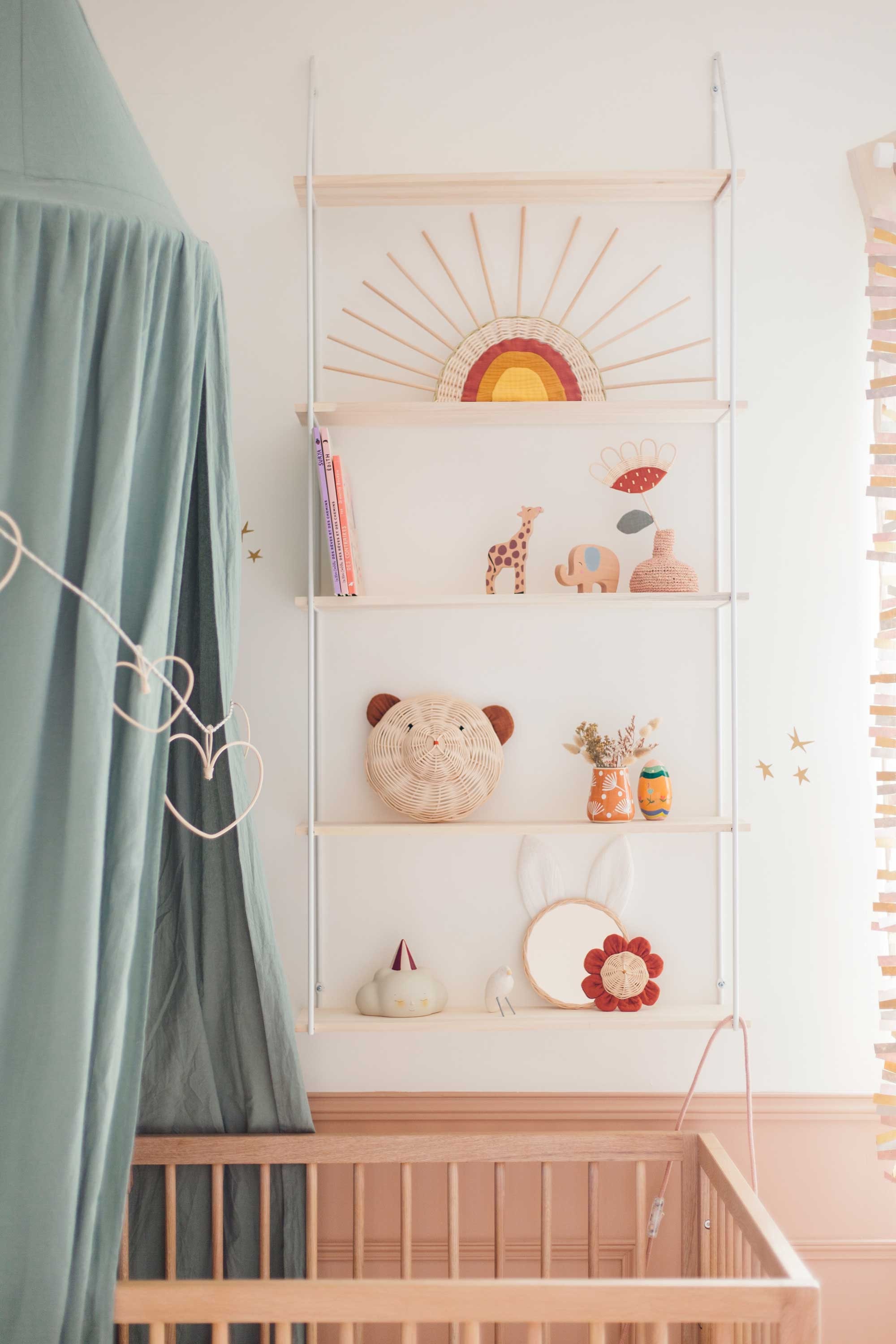 ラタンのウサギの鏡：子供部屋や赤ちゃんの部屋の壁飾り - Etsy 日本