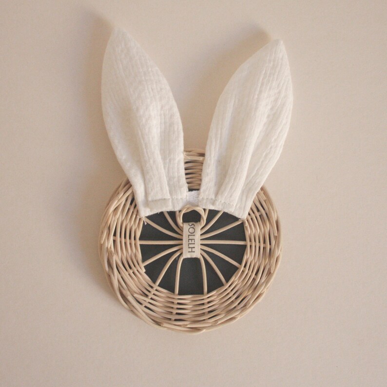 Little rattan rabbit mirror Etsy