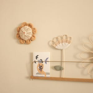 Small Colchicum Flower Rattan Flower Wall Décor Wall Flower Baby and Kids Room Décor | Atelier Solelh