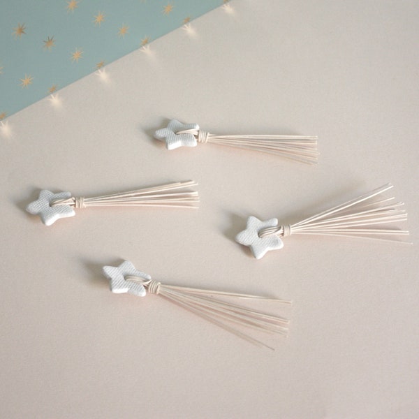 shooting stars in rattan and ceramic - Christmas decoration | Solelh Workshop