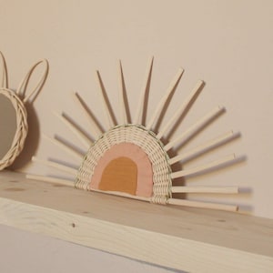 Rattan Sunset Rainbow Wall Decoration Baby and Kids Room Decor | Atelier Solelh