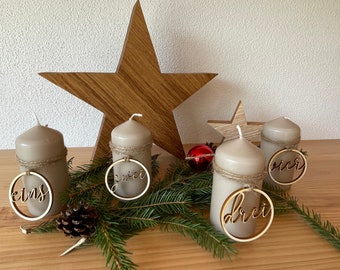 Adventskranz Zahlen 4er Set