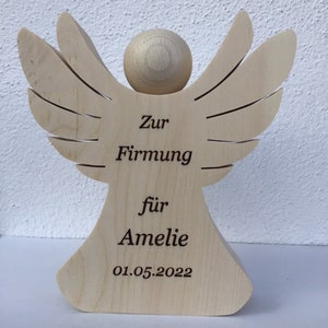 Guardian angel with desired text for communion, confirmation, baptism and birth. The gift angels are ideal as gifts. image 4